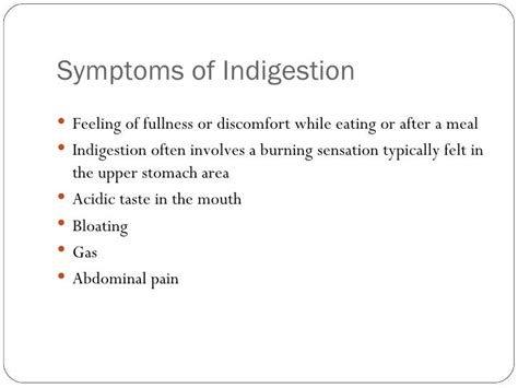 Symptoms Of Heartburn And Indigestion