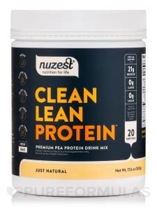 Clean Lean Protein Powder, Just Natural - 17.6 oz (500 Grams) - Nuzest ...