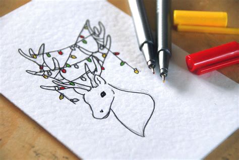 Hand Drawn Christmas Cards + Free Downloads | A Blackbird's Epiphany ...