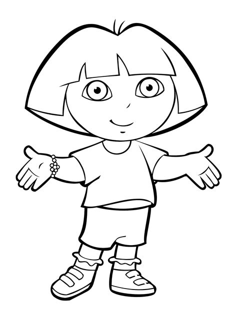 Dora aventureira para colorir