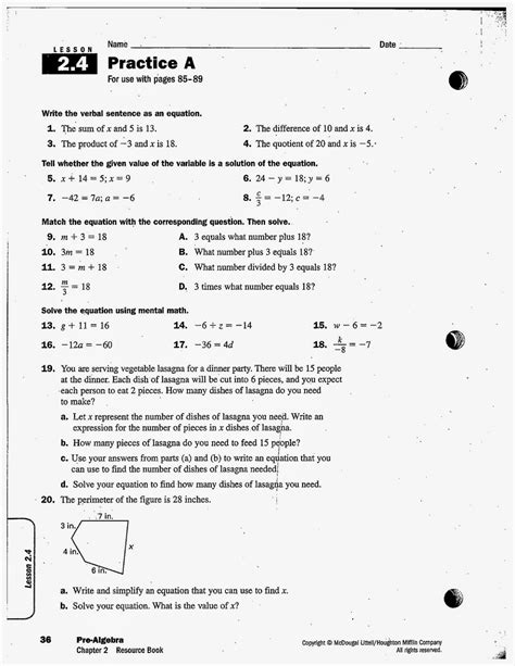 8Th Grade Algebra Worksheets — db-excel.com