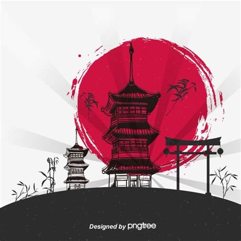 Japanese Architecture Vector Hd Images, Japanese Architecture, Japan, Sketch, Pagoda PNG Image ...