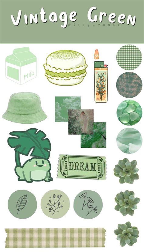 Green aesthetic stickers | Aesthetic stickers, Green sticker, Scrapbook stickers printable