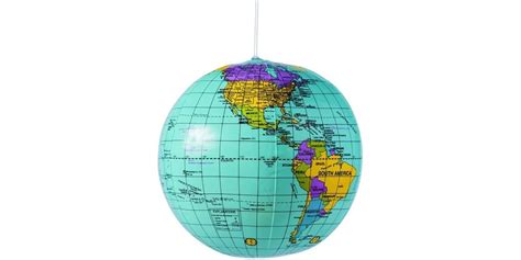 Inflatable World Globe Beach Ball 9"