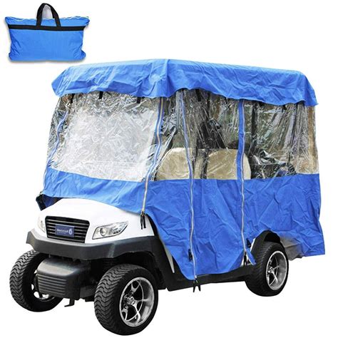 VEVOR 4-Person Golf Cart Cover Portable Drivable 4-Sided EZGo and ...