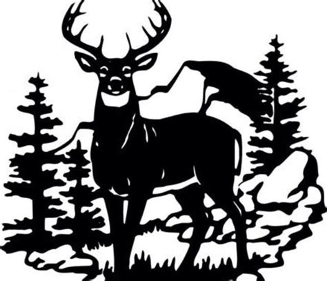 Black And White Deer Drawing at GetDrawings | Free download