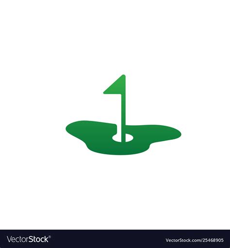 Green golf logo icon design element Royalty Free Vector