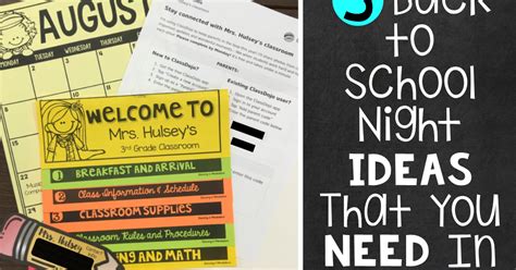 5 Back To School Night Ideas You Need In Your Life | All About 3rd Grade