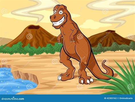 Tyrannosaurus Rex and Its Habitat Stock Vector - Illustration of beast ...