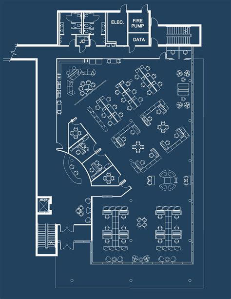 Service Authority Extension on Behance | Office layout plan, Office floor plan, Restaurant plan