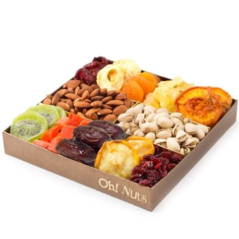 12 Variety Dried Fruit & Nuts Gift basket / Box • Dried Fruit Gift Baskets & Trays • Bulk Dried ...