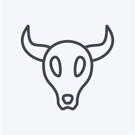 Icon Bull Horns - Line Style - Simple illustration, Good for Prints , Announcements, Etc 4788154 ...