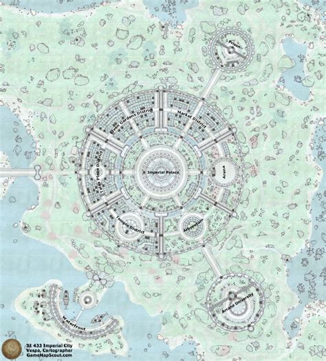 Oblivion, Map of Imperial City and its Environs, Guide to the Imperial City