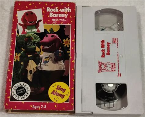 BARNEY - ROCK With Barney (VHS Tape, 1992) Sing Along Children's- 14 songs! EUR 7,49 - PicClick FR