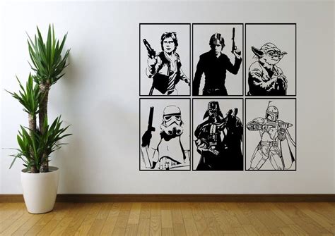 Star wars Wall Decal for Kids Rooms | Star wars wall decal, Star wars wall art, Movie wall art