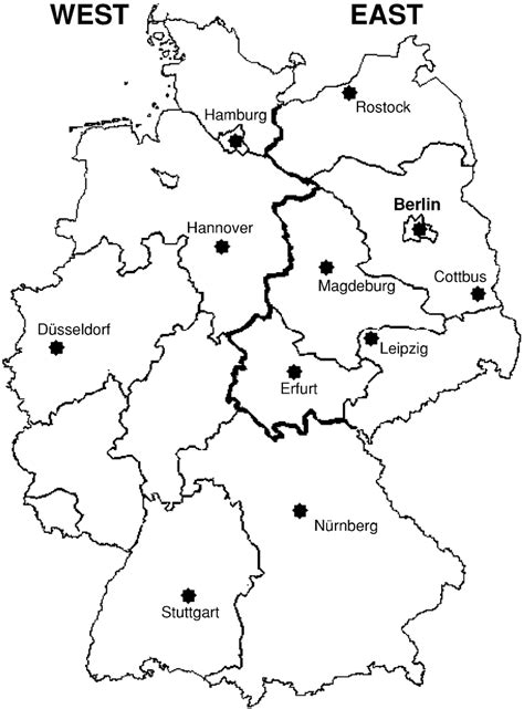 The map of Germany showing the 11 cities used in this study. The... | Download Scientific Diagram