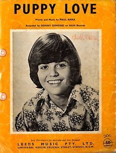 DONNY OSMOND - PUPPY LOVE - ORIGINAL 70's SHEET MUSIC | eBay