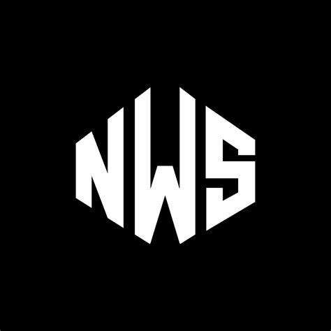 NWS letter logo design with polygon shape. NWS polygon and cube shape ...