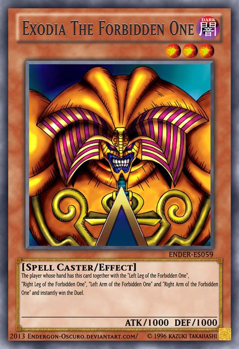 Exodia the Forbidden One by Endergon-Oscuro on DeviantArt