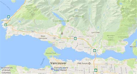 Vancouver mountains map - Vancouver island mountains map (British Columbia - Canada)