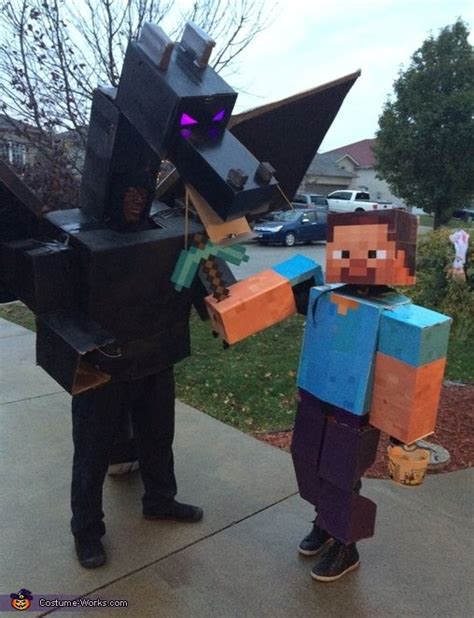 Minecraft Steve and Ender Dragon Costume | Disfraces de minecraft ...