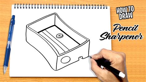 Pencil Sharpener Drawing With Basic Shapes Basic Sketching, Structural Drawing, Geometric Shapes ...