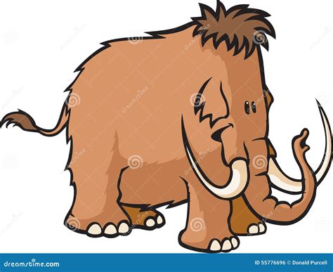 Woolly Mammoth stock vector. Illustration of funny, mammoth - 55776696