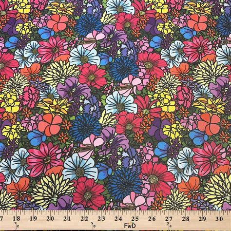 Ottertex Printed Canvas Fabric Waterproof Outdoor 60" Wide 600 Denier Sold by The Yard (Meadow ...