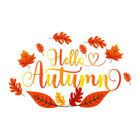 Hello Autumn Fall Border Frame Vector, Hello Autumn, Hello Autumn Text ...