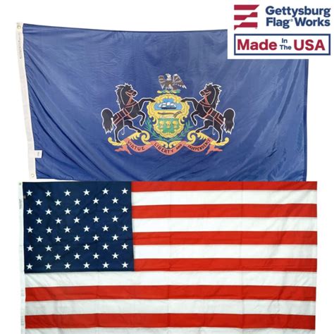 Pennsylvania & Battle-Tough® American Flag Combo Pack