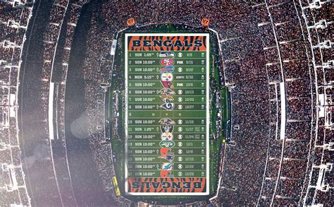 2019 - Stadium Schedule Wallpaper - Cincinnati Bengals : bengals