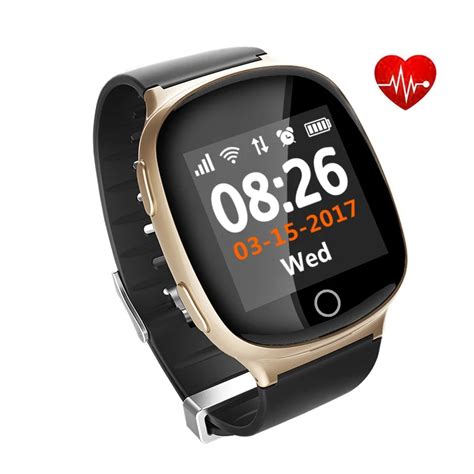 Heart rate monitor Elderly kids Smart Watch D100 fall down alarm ...