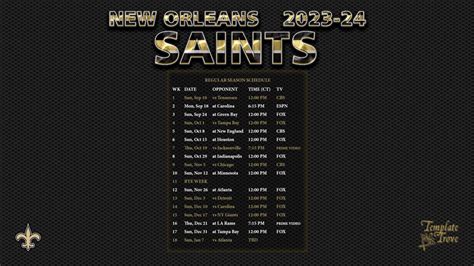 Saints Schedule Wallpaper 2024 - adelle marsha