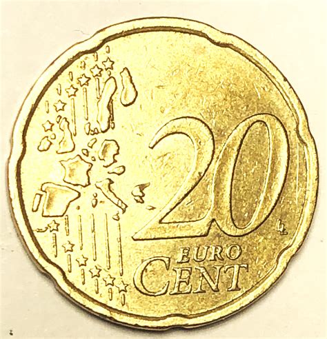 2002 Nordic Gold German Euro 20 Cent With Hamburg J Mint Mark - Etsy