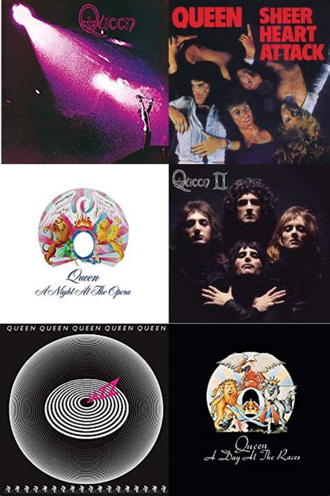 Queen Album Covers Plus Track Listings| Music Of The 70s