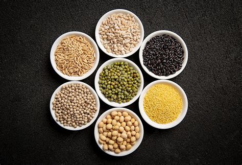 Grains Grains Beans Mung Beans Millet Black Rice Soybeans Background ...