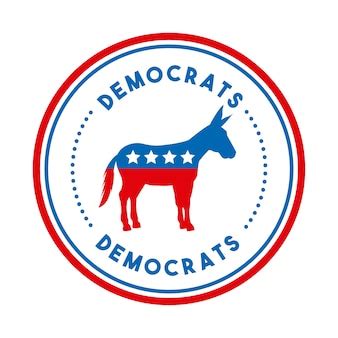 Premium Vector | Democrat political party animal