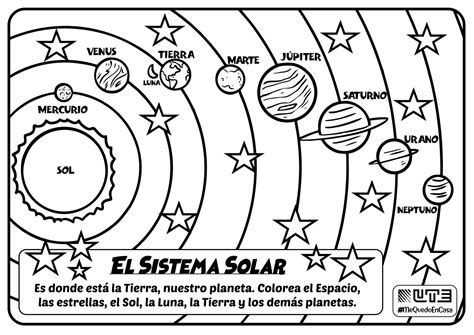 Pinto Dibujos Sistema Solar Con Nombres Para Colorear | Porn Sex Picture