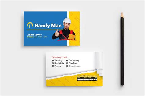 [35+] Template Handyman Business Card Ideas