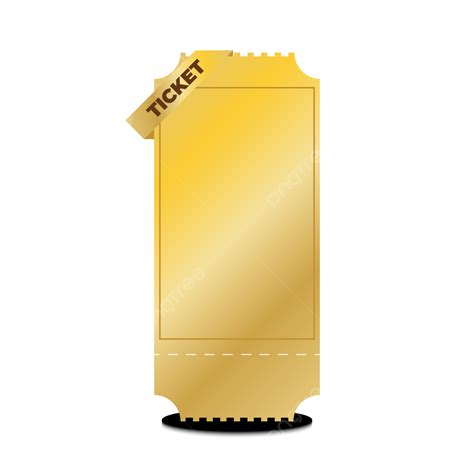 Golden Ticket Template Blank Realistic 3d Vector Illustration, Ticket, Golden Ticket, Blank ...