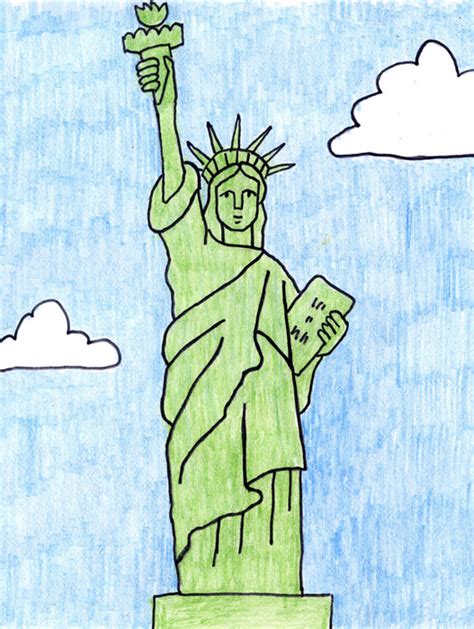 Free Statue Of Liberty Drawing, Download Free Statue Of Liberty Drawing png images, Free ...