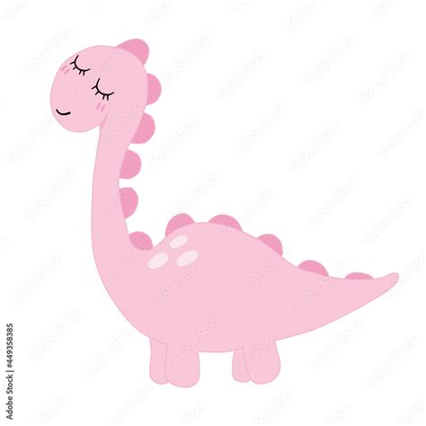 Cute Pink Dinosaur Clipart + Vectors - Clip Art Library