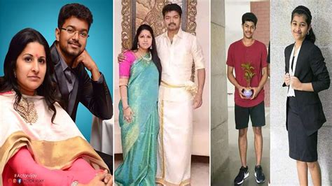 Vijay Family Pics Wife Sangeetha, Son Sanjay, Daughter Divya Saasha Photos - YouTube