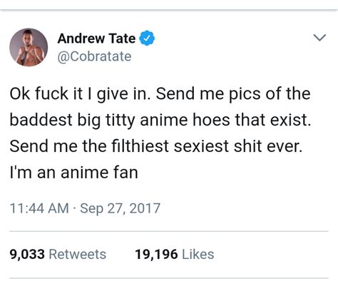 The turn | Andrew Tate's Anime Tweet | Know Your Meme