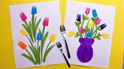 Fork Flowers - Super Simple