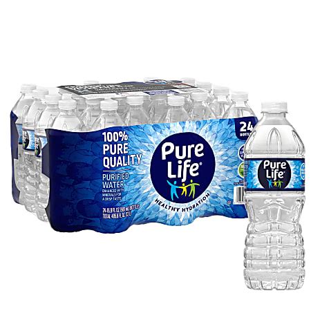 Pure Life Purified Water 16.9 Oz Case of 24 Bottles - Office Depot