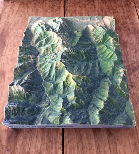 Wasatch Range 3D Printed Topographic Map [2390x2640] : MapPorn