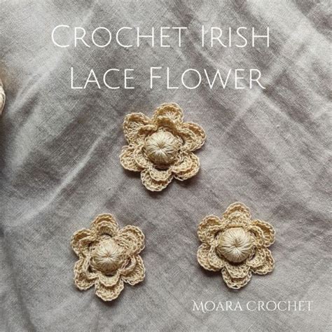 Crochet Irish Lace Flower Tutorial - Moara Crochet