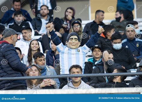 Fan of Argentina with Mask of Diego Maradona Editorial Photo - Image of ...