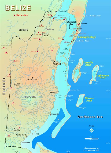 Maps of Belize, Map and Info on Ambergris Caye, Belize | Map of belize, Belize travel, Belize